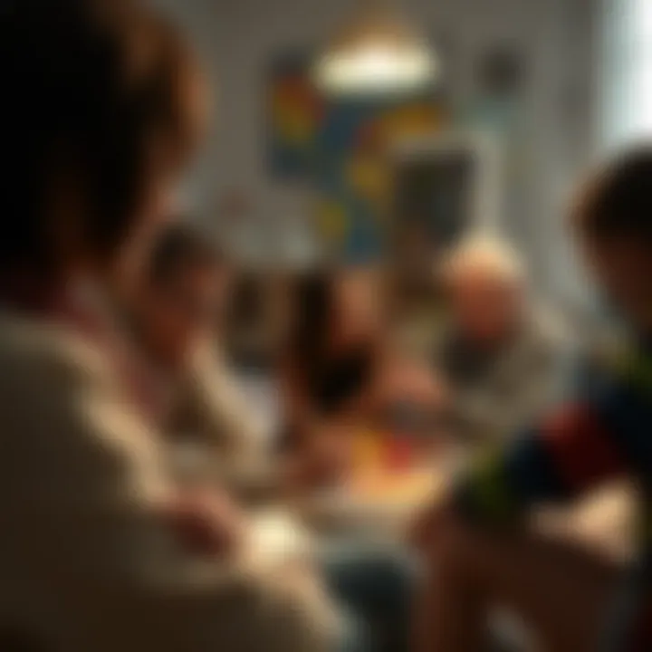 Social interaction during an art therapy group session