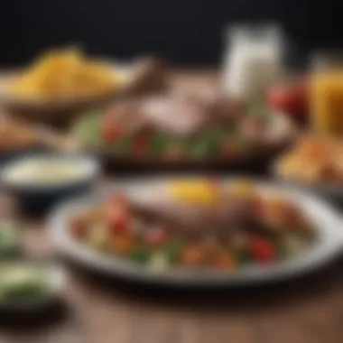 Balanced Keto Meal Balanced meal with keto-friendly ingredients
