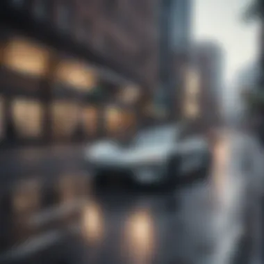 Autonomous Vehicle Navigating Urban Terrain An autonomous vehicle navigating complex urban terrain