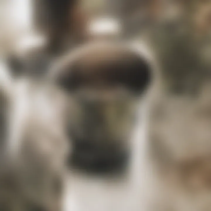 A close-up of a steaming cup of Badia Natural Herbs Tea with fresh herbs beside it.
