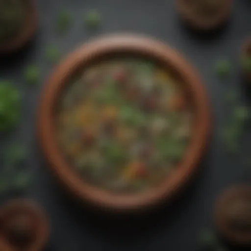 A variety of herbs used in Badia Natural Herbs Tea displayed in a wooden bowl.
