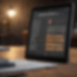 A detailed guide showcasing a behavior checklist on a digital device