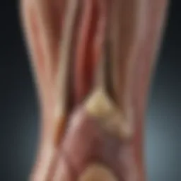 Anatomy diagram of the Achilles tendon highlighting key structures