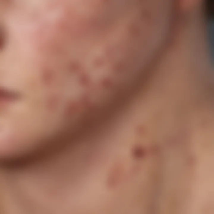 Close-up of skin lesions associated with chronic cutaneous lupus erythematosus