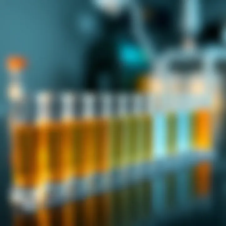 Graphical representation of protein concentration standards used in the assay