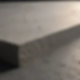Detailed view of cement slab composition