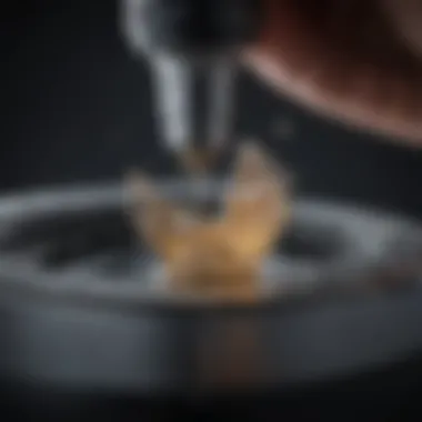 Sample Preparation Techniques for Electron Microscopy Close-up of a sample being prepared for electron microscopy