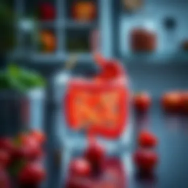 Visual representation of dietary interventions for gut health