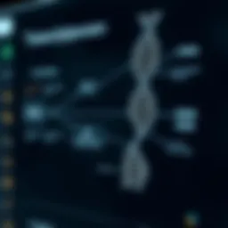 Diagram illustrating the transcription process from DNA to RNA