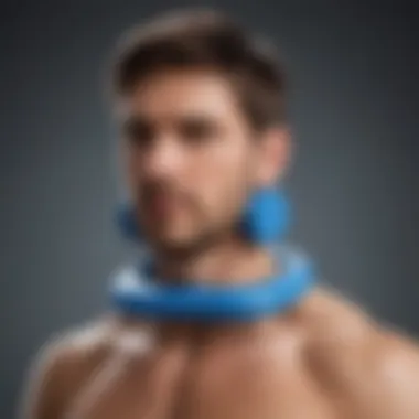 Foam Roller Support for Neck Relief Individual using a foam roller for neck and upper back support