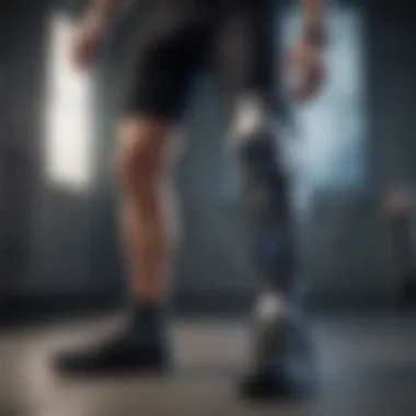 Smart Integration in Electric Prosthetic Legs User interacting with a smart electric prosthetic leg