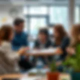 A collaborative group of educators discussing action research strategies