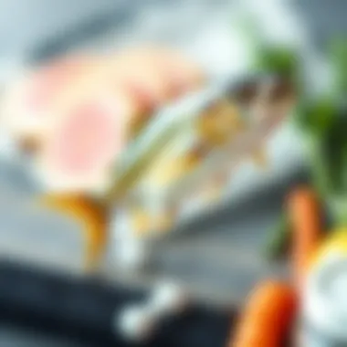 Graph comparing fish protein content with other protein sources