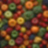 A vibrant assortment of fruits and vegetables rich in quercetin