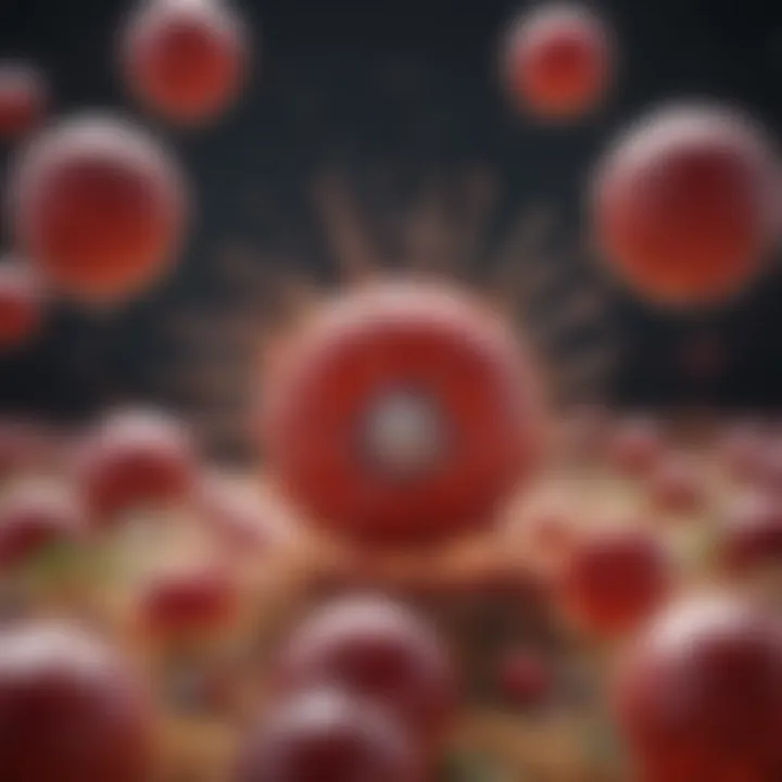 Illustration of immune system response influenced by quercetin