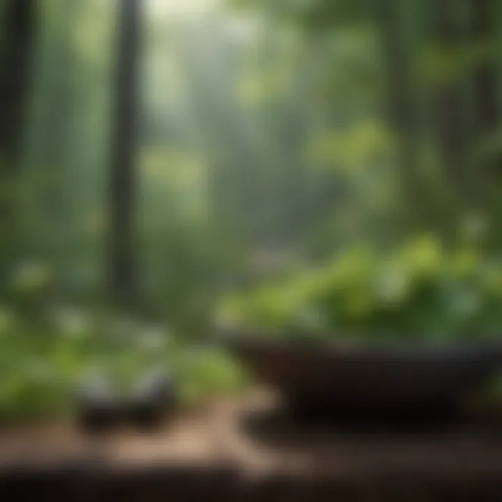 A peaceful nature scene representing wellness and health