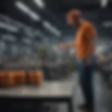 Visual representation of the balance between efficiency and worker well-being