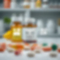 Visual representation of multivitamins with regulatory symbols