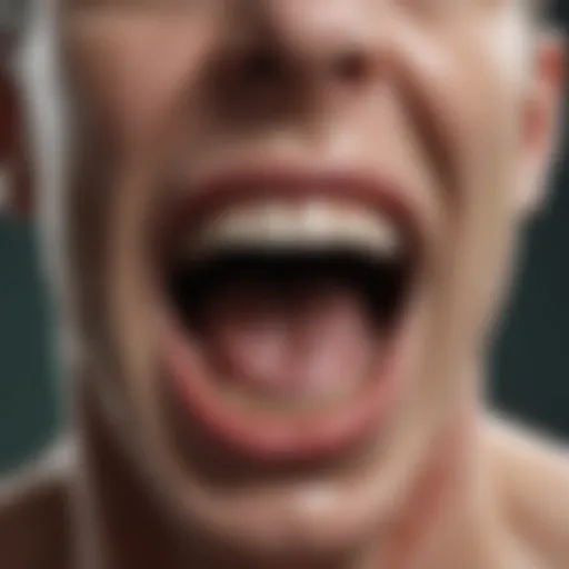 Illustration of the pathophysiology of gangrene tooth