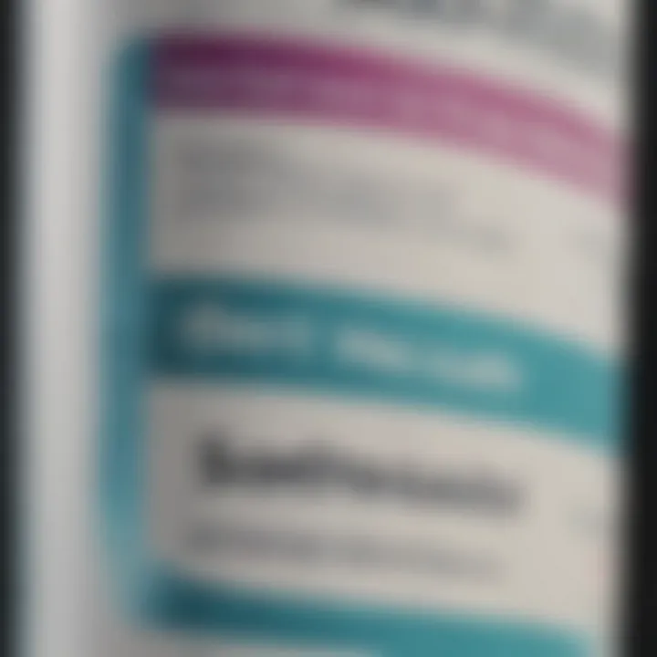 Close-up of a product label highlighting sorbitol-free ingredients.