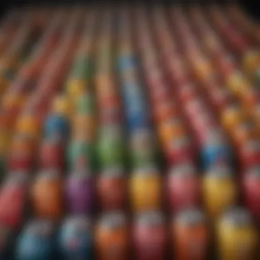 Diverse Non-Citric Acid Beverages A vibrant collection of non-citric acid beverages showcasing diverse flavors and colors.