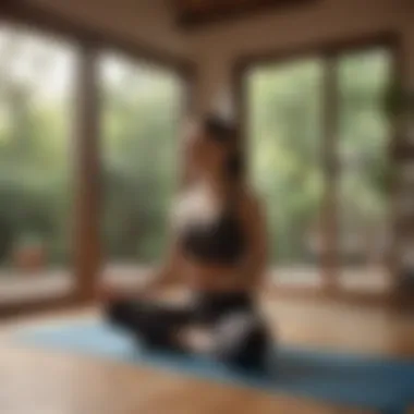 Yoga Practice for Inner Peace An individual practicing yoga in a peaceful setting