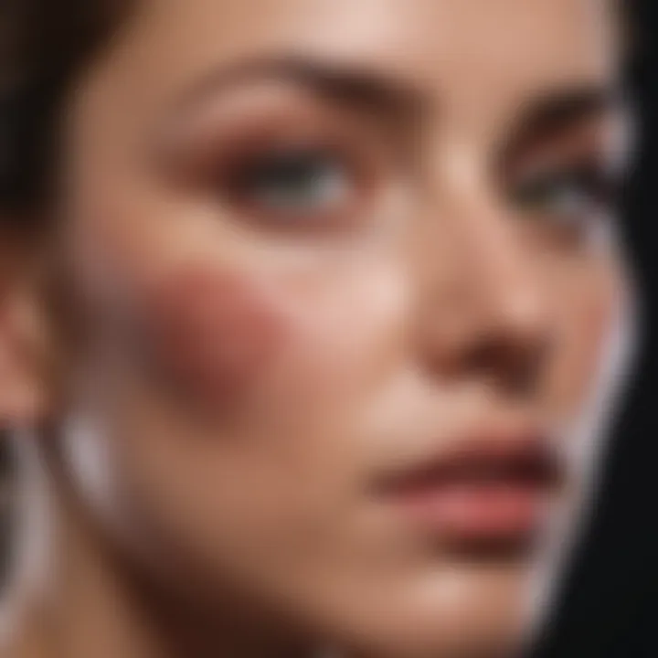 An aesthetic treatment session featuring placenta injection