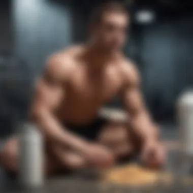 An athlete recovering post-workout with a focus on alternative protein sources.