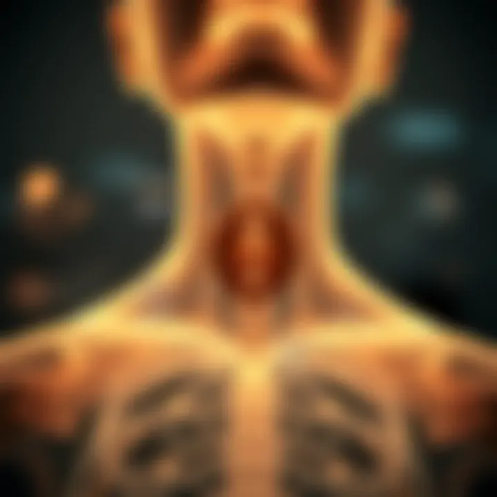 Diagram illustrating thyroid function and iodine's role