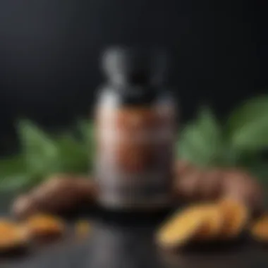 Black Ginger Extract Supplements Bottle of black ginger extract with supplements