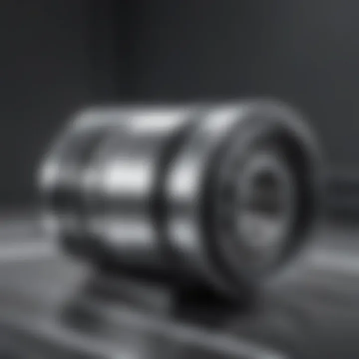 Detailed view of a sheet metal hem roller showcasing its intricate design and components.