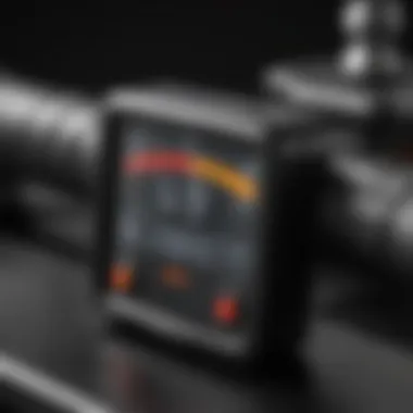 Digital Grip Strength Measurement Tool A detailed close-up of a digital grip strength dynamometer displaying measurement results.