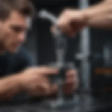 Hydraulic Grip Strength Tester in Use A professional athlete using a hydraulic grip strength tester during training.