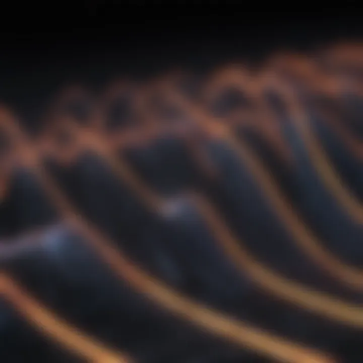 Detailed diagram of fibrillation waveforms in ECG readings