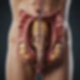 Anatomical diagram illustrating a rectal fistula