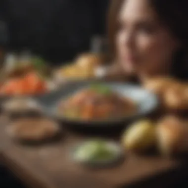 The Link Between Food Choices and Mental Wellness Conceptual image linking food choices to mental wellness