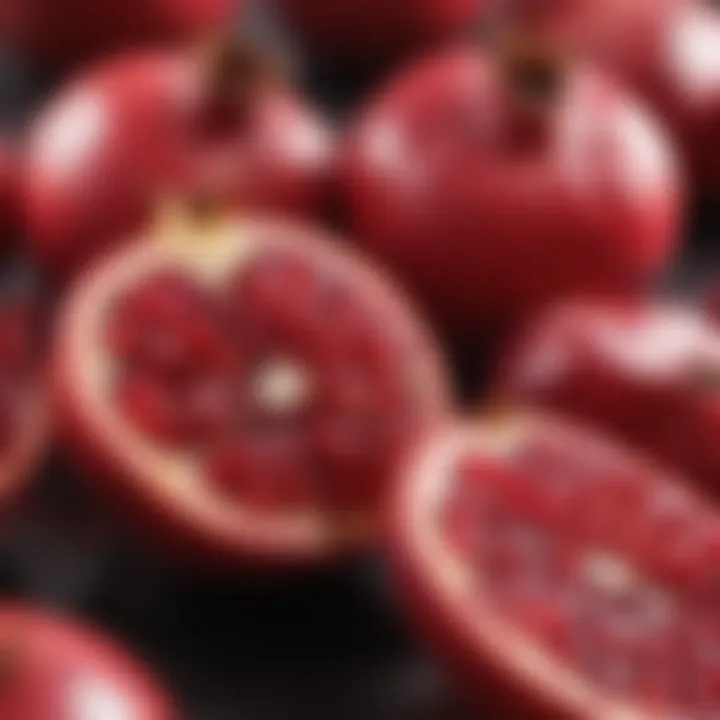 Close-up of pomegranate seeds rich in antioxidants