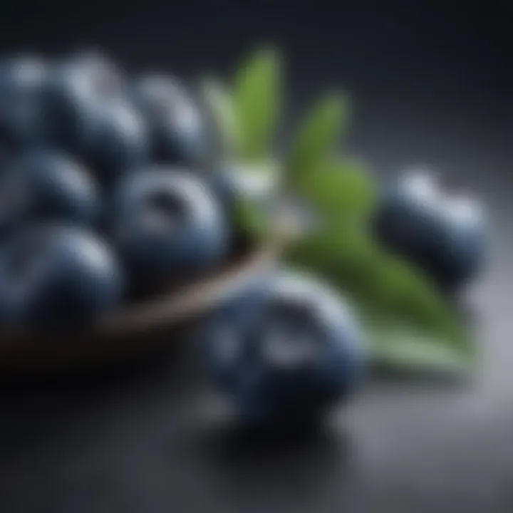 Fresh blueberries known for their anti-cancer properties