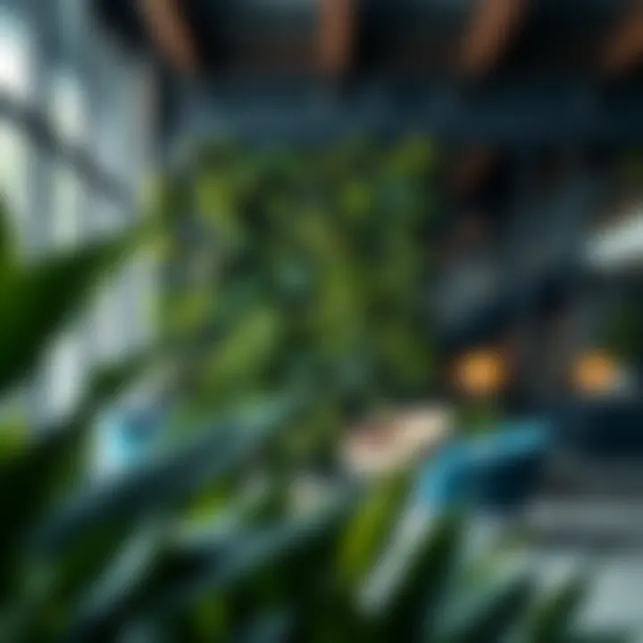 Indoor Green Walls for Enhanced Well-Being Interior design featuring a living green wall for improved air quality