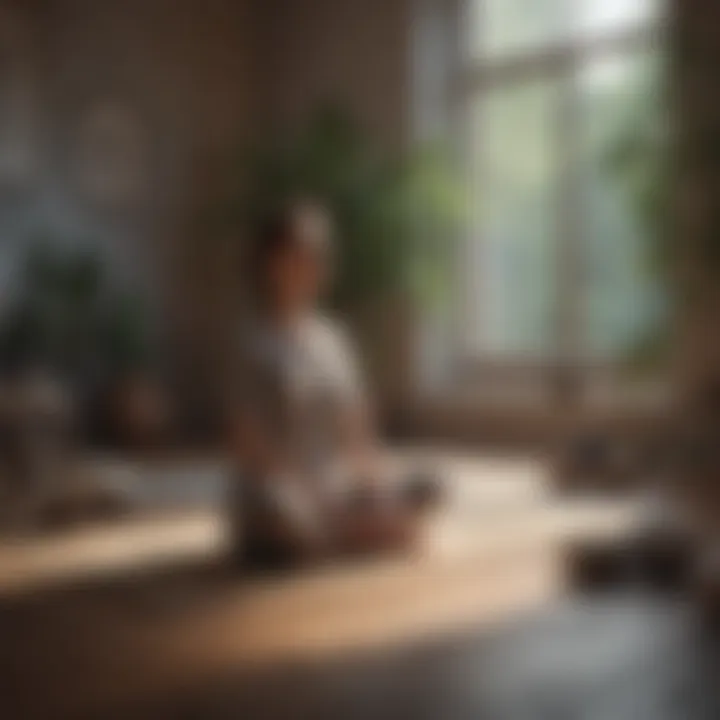 Illustration of mindfulness and relaxation practices.