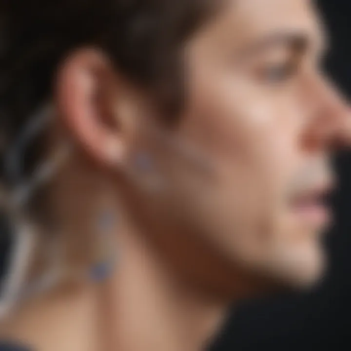 A diagram illustrating the auditory pathways and the impact of anesthesia on hearing assessments.
