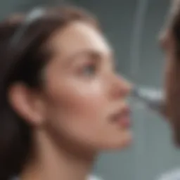 An audiologist conducting a specialized hearing test under anesthesia in a clinical setting.