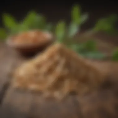 Ashwagandha: The Stress Reliever for Clarity Ashwagandha roots and powder displayed on a rustic surface