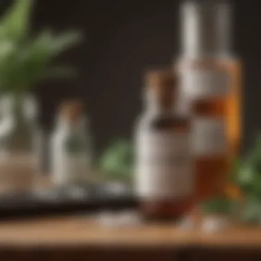 Homeopathic Remedies for Anxiety Relief An array of homeopathic remedies displayed elegantly.