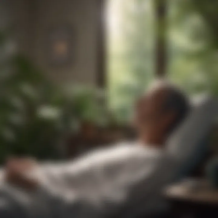 A tranquil setting with natural elements that evoke calmness.