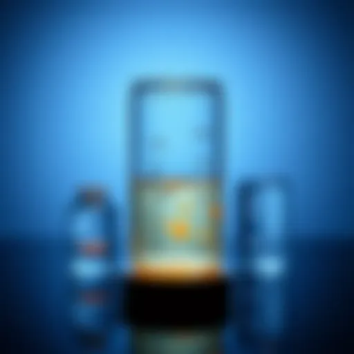 Visual representation of electrolyte balance in hydration solutions
