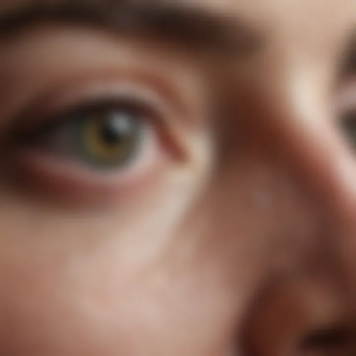 Visual representation of dry eye symptoms affecting daily life