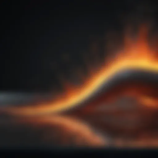 Visual representation of sound wave interaction with flames