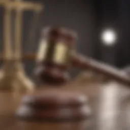 A gavel symbolizing legal authority