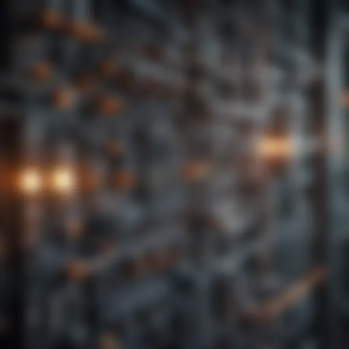 An intricate layout of various logic gates.
